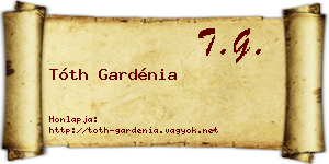 Tóth Gardénia névjegykártya